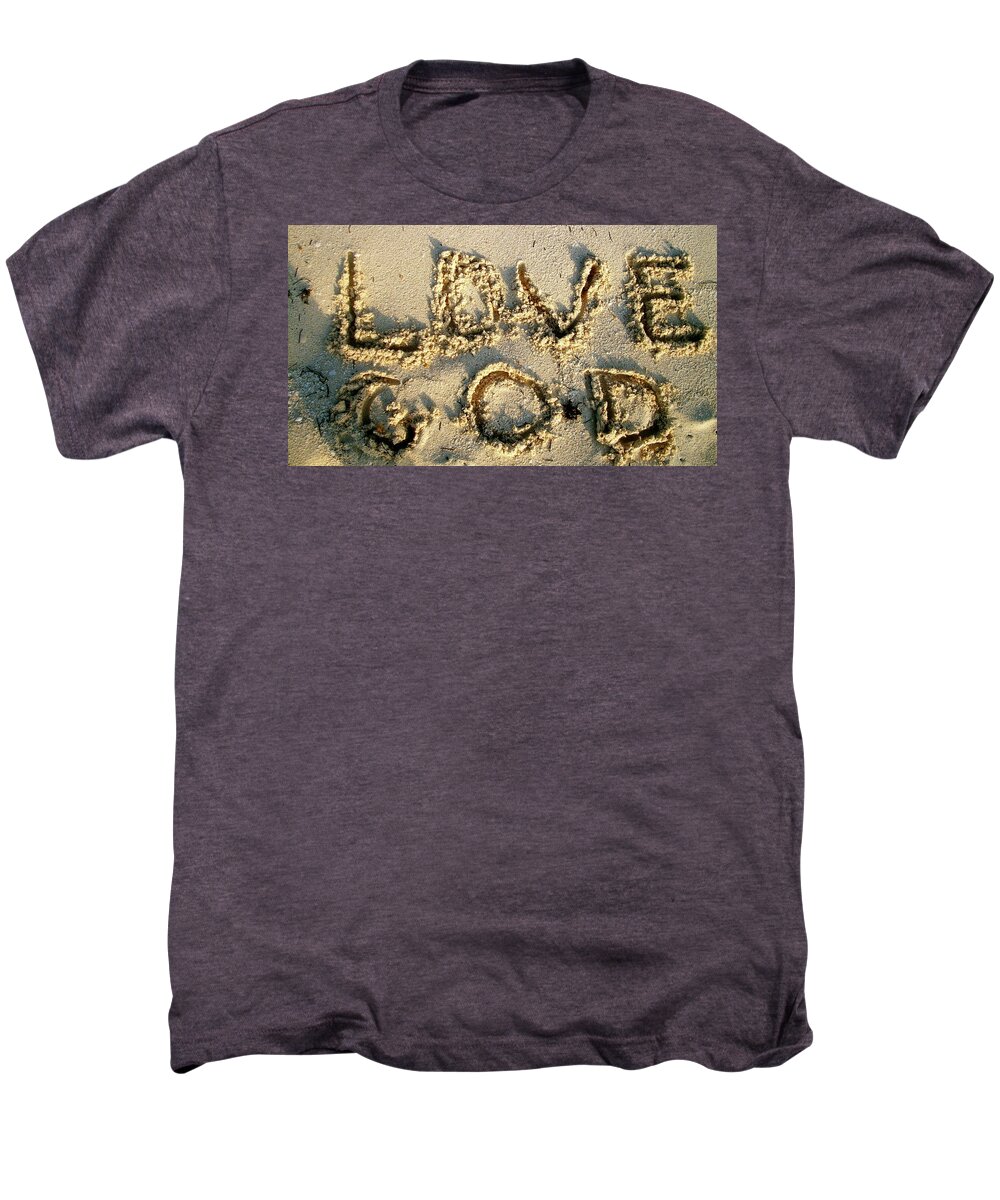 Sand Men's Premium T-Shirt featuring the photograph Love God by Michelle Gilmore