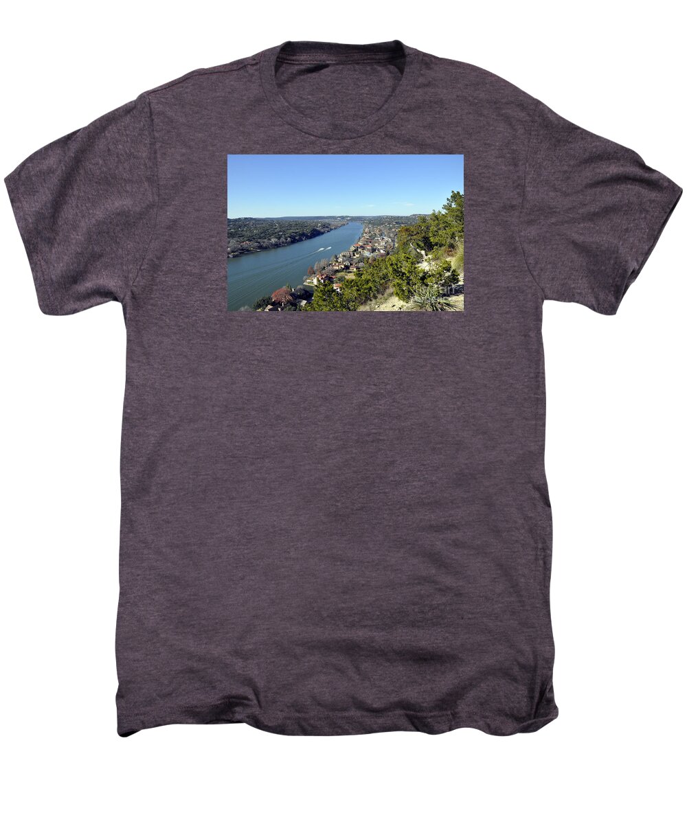 Mount Bonnell Men's Premium T-Shirt featuring the photograph Mount Bonnell by Andrew Dinh