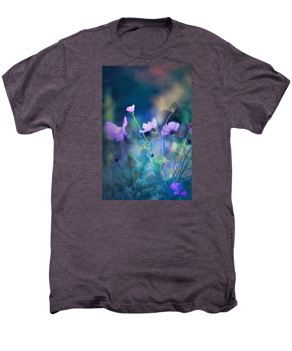 Painted Men's Premium T-Shirt featuring the photograph Painted Flowers by John Rivera