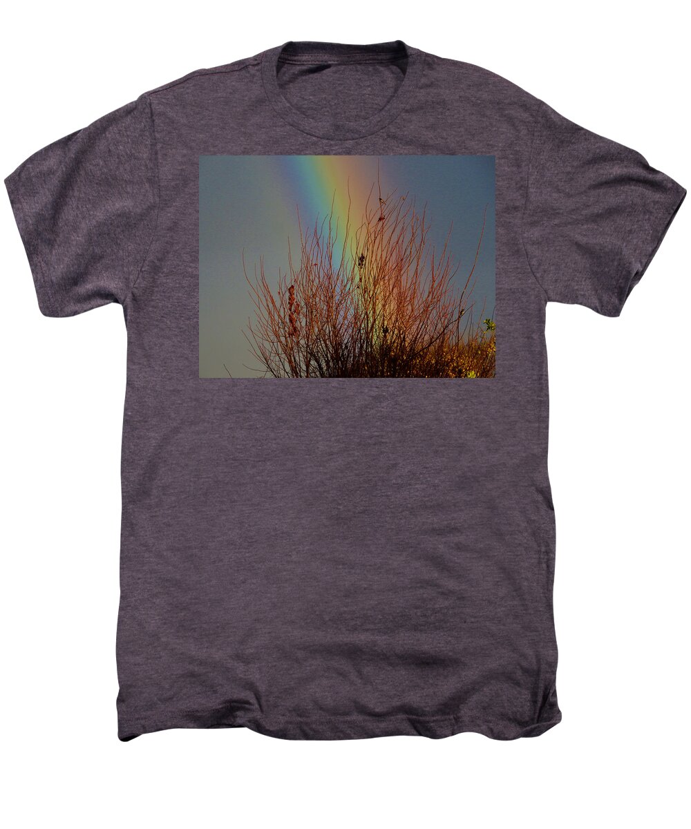 Rainbow Men's Premium T-Shirt featuring the photograph Rainbow Bird by Mark Blauhoefer