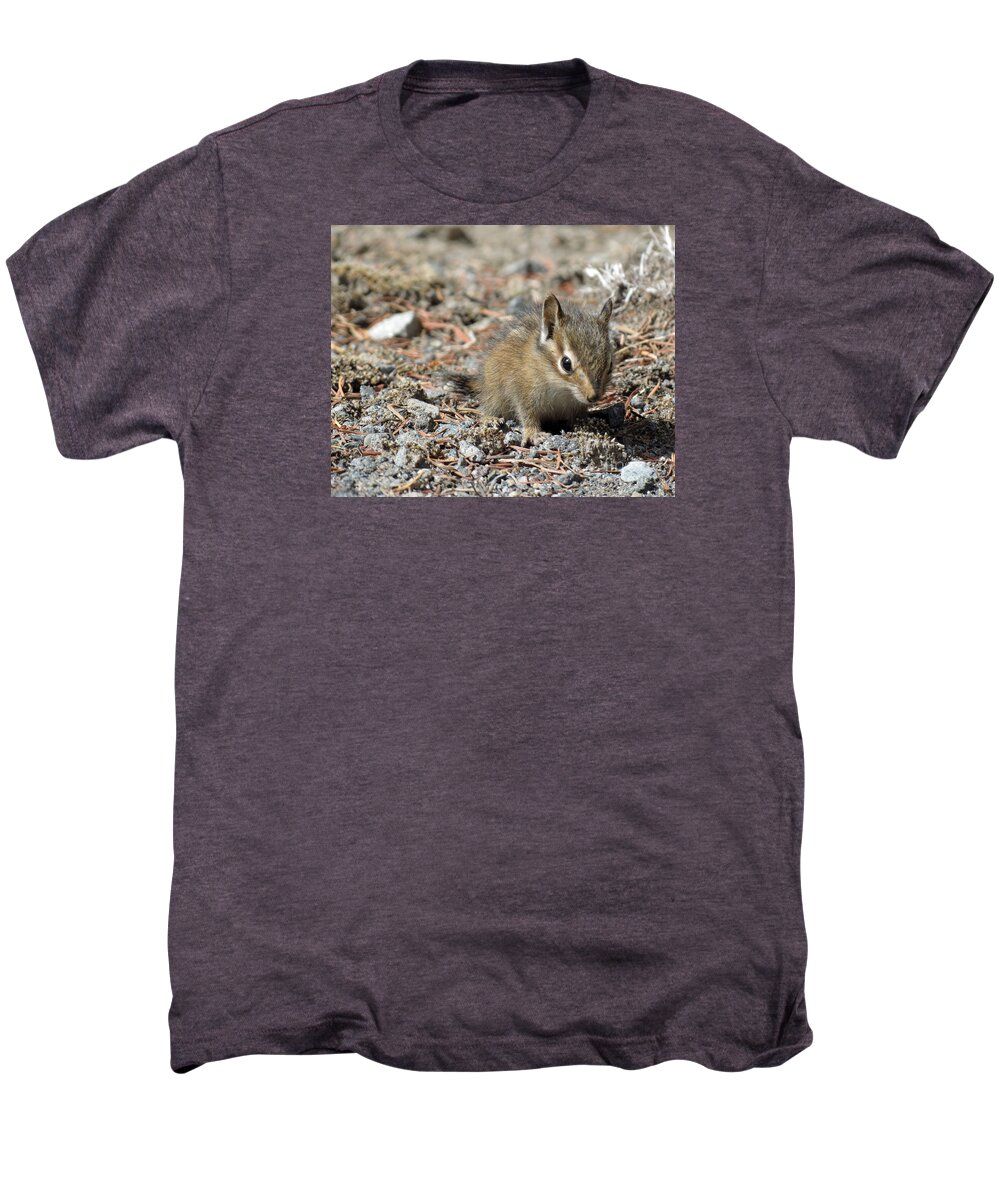 Nature Men's Premium T-Shirt featuring the photograph Rainier Chipmunk by Chris Anderson