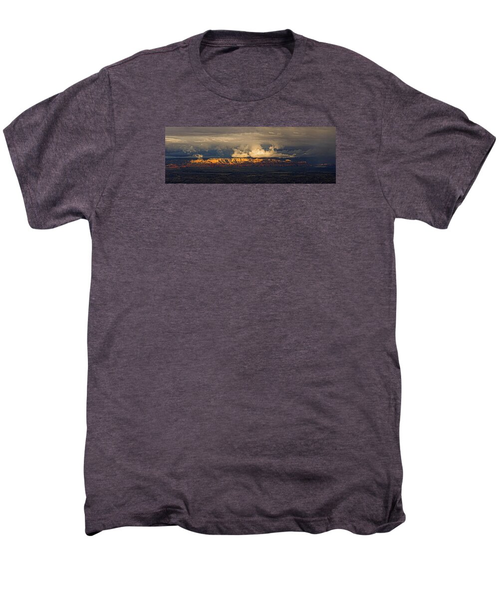 Mountain Range Men's Premium T-Shirt featuring the photograph Stormy Skyscape by Leda Robertson