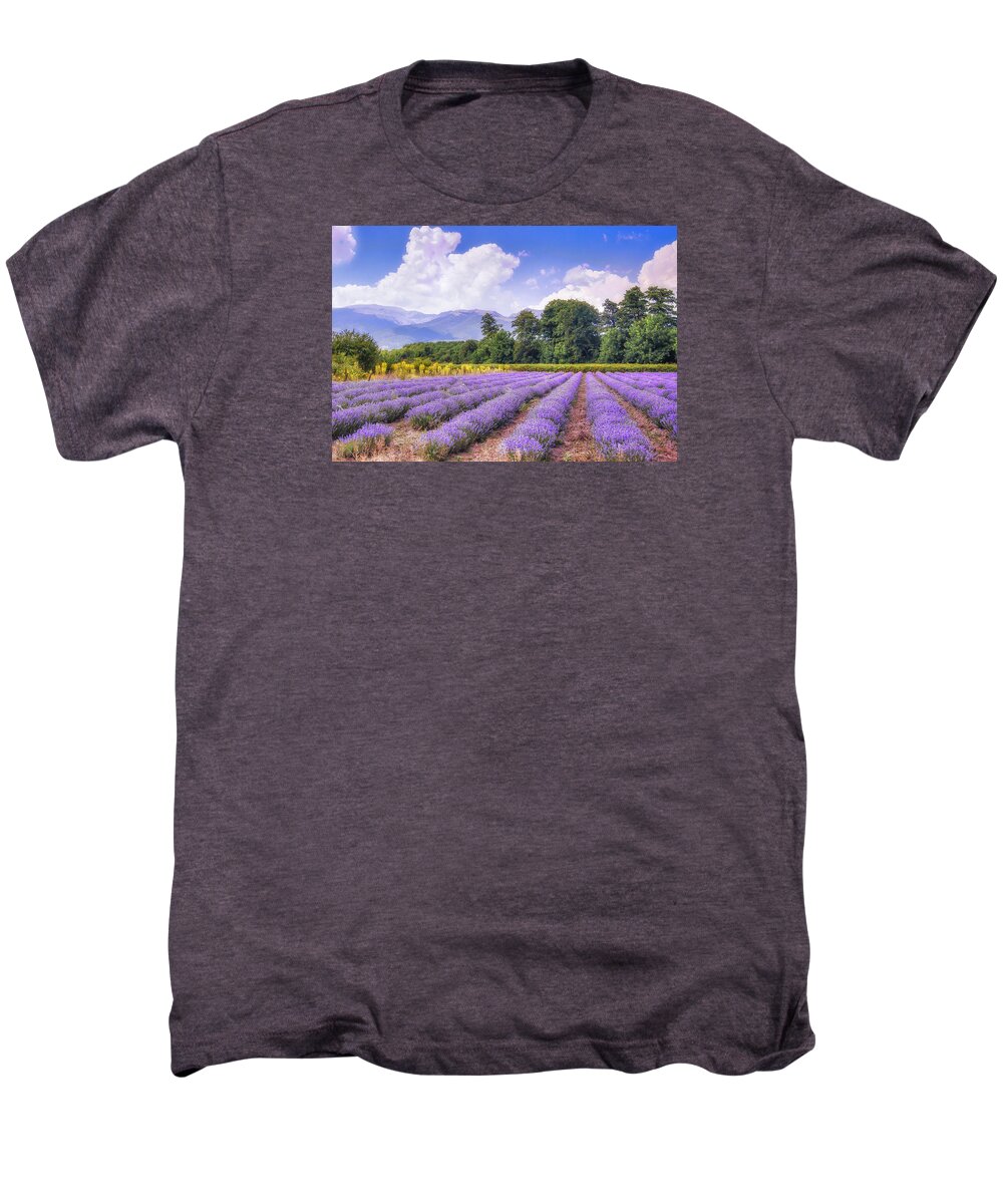 Lavender Men's Premium T-Shirt featuring the photograph Sunny lavender by Eti Reid
