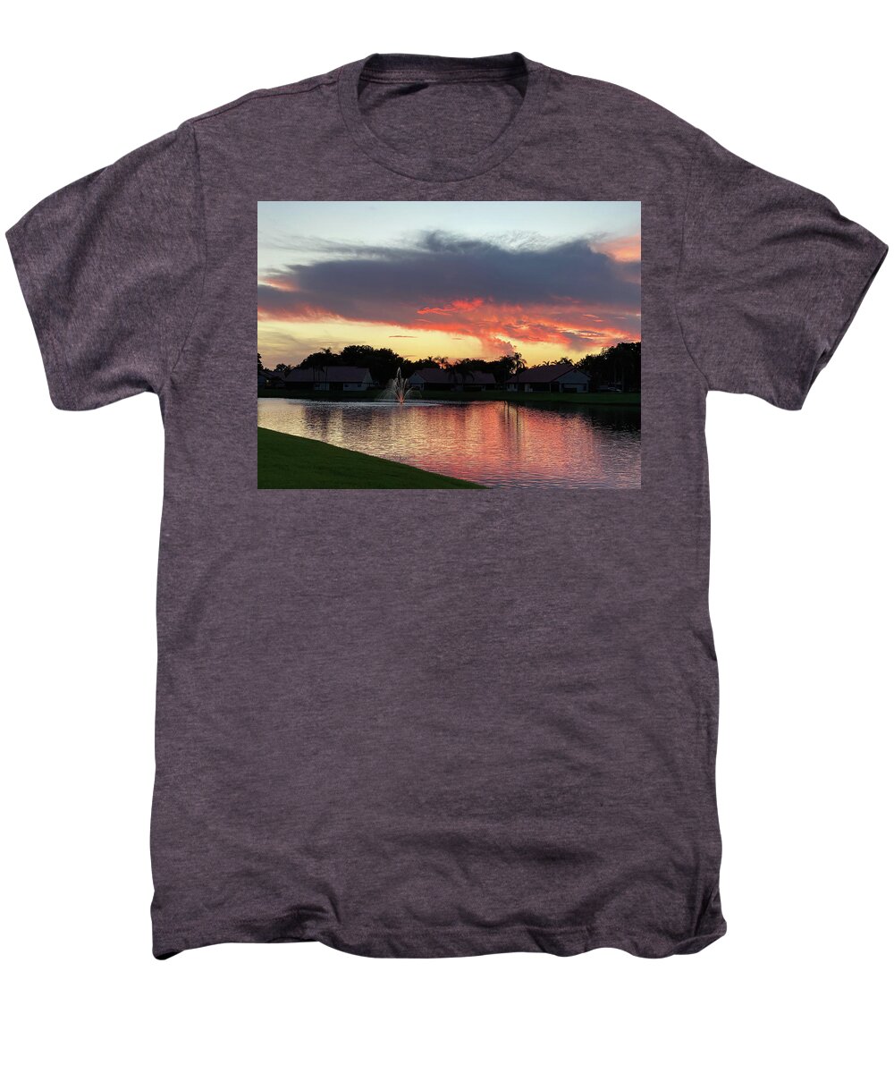 Sky Men's Premium T-Shirt featuring the photograph Reflection #1 by Arlene Carmel