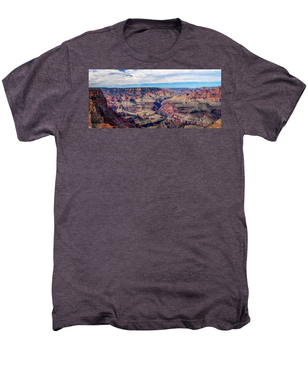 Amazing Men's Premium T-Shirt featuring the photograph Panoramic Navajo Point by Andy Crawford
