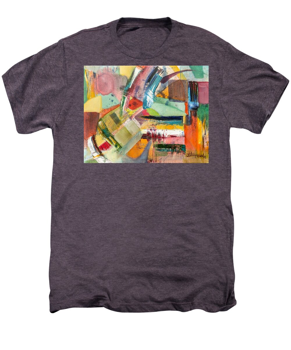 Abstract Men's Premium T-Shirt featuring the painting Rugged Strokes by Jason Williamson
