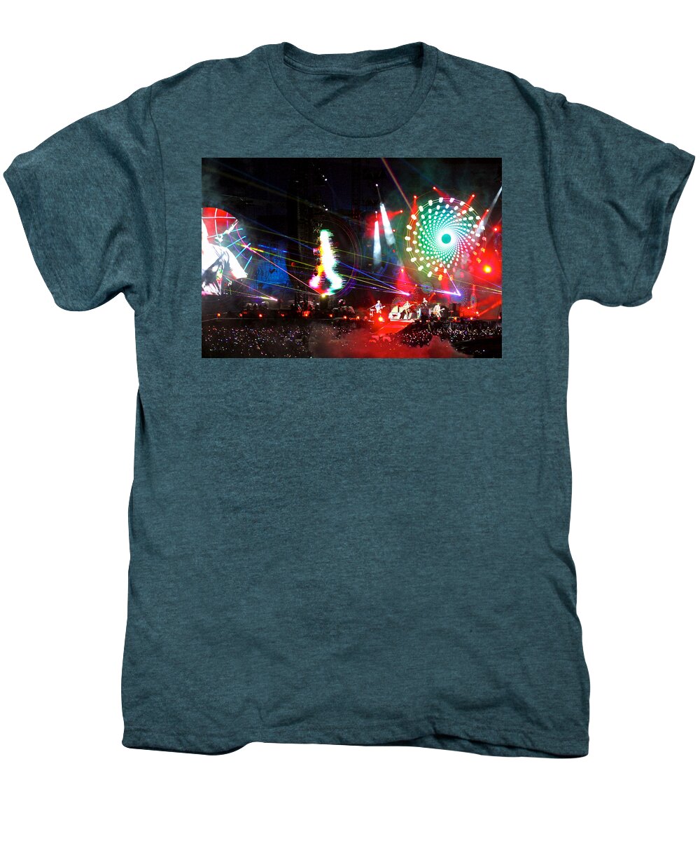 Coldplay Sydney 2012 Men's Premium T-Shirt featuring the photograph Coldplay - Sydney 2012 #4 by Chris Cousins