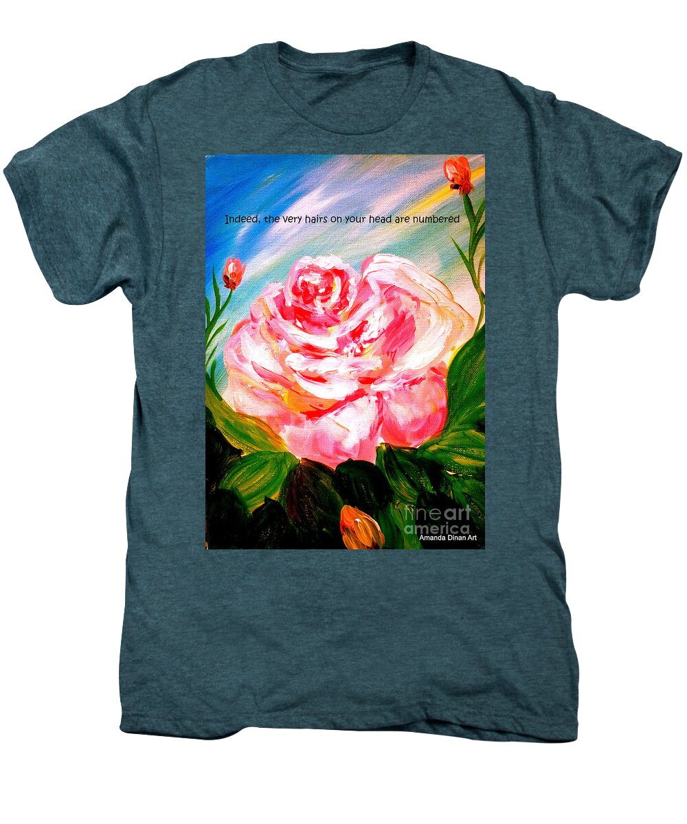 Indeed Men's Premium T-Shirt featuring the painting God is love #16 by Amanda Dinan