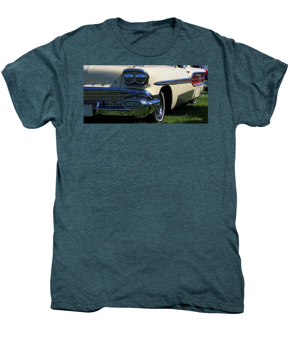 Car Men's Premium T-Shirt featuring the photograph 1958 Pontiac Strato Chief by Davandra Cribbie