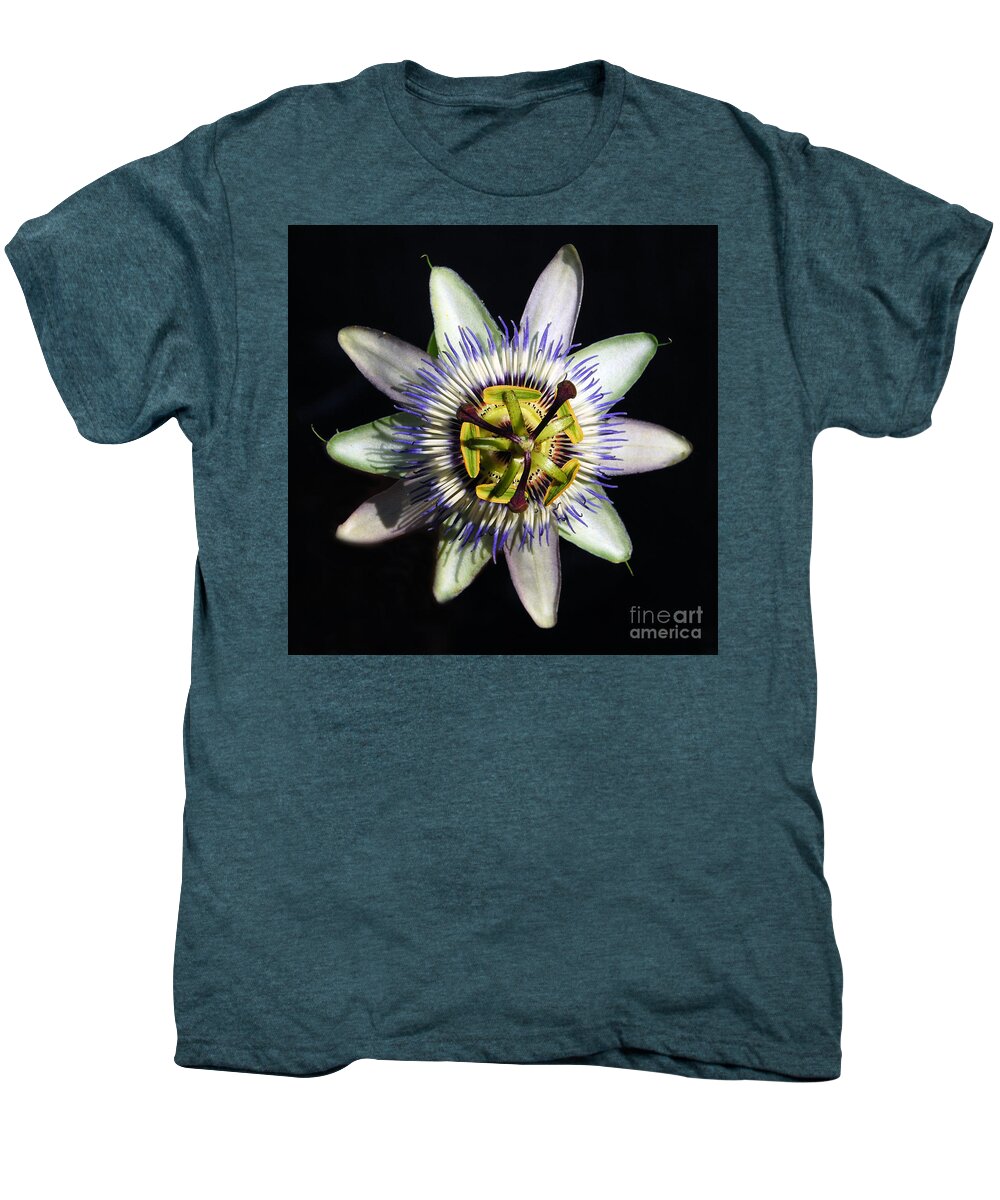 Passion Flower Men's Premium T-Shirt featuring the photograph Passion Flower #1 by Debra Thompson
