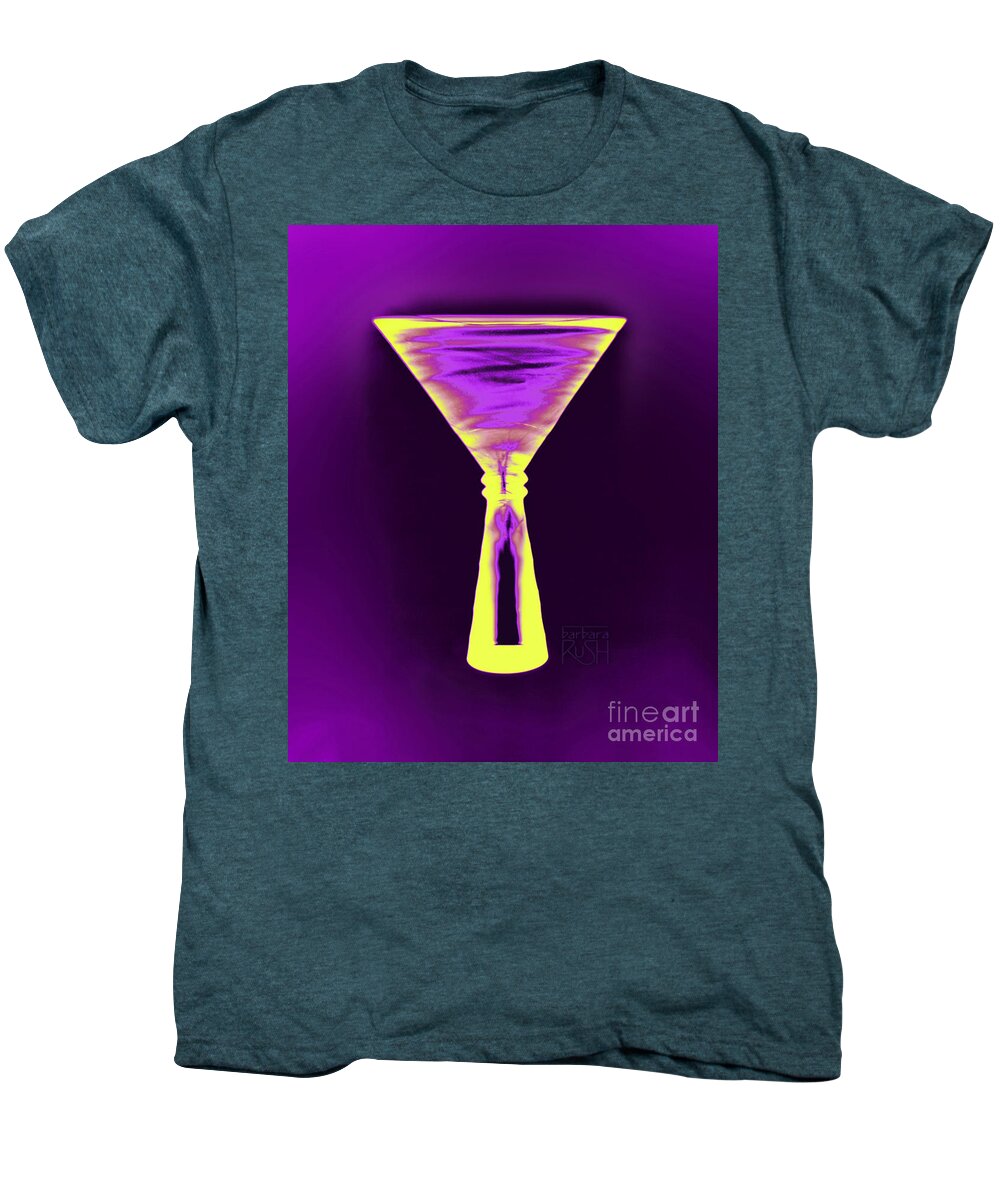 Martini Glass Art Men's Premium T-Shirt featuring the photograph A Complementary Martini by Barbara Rush