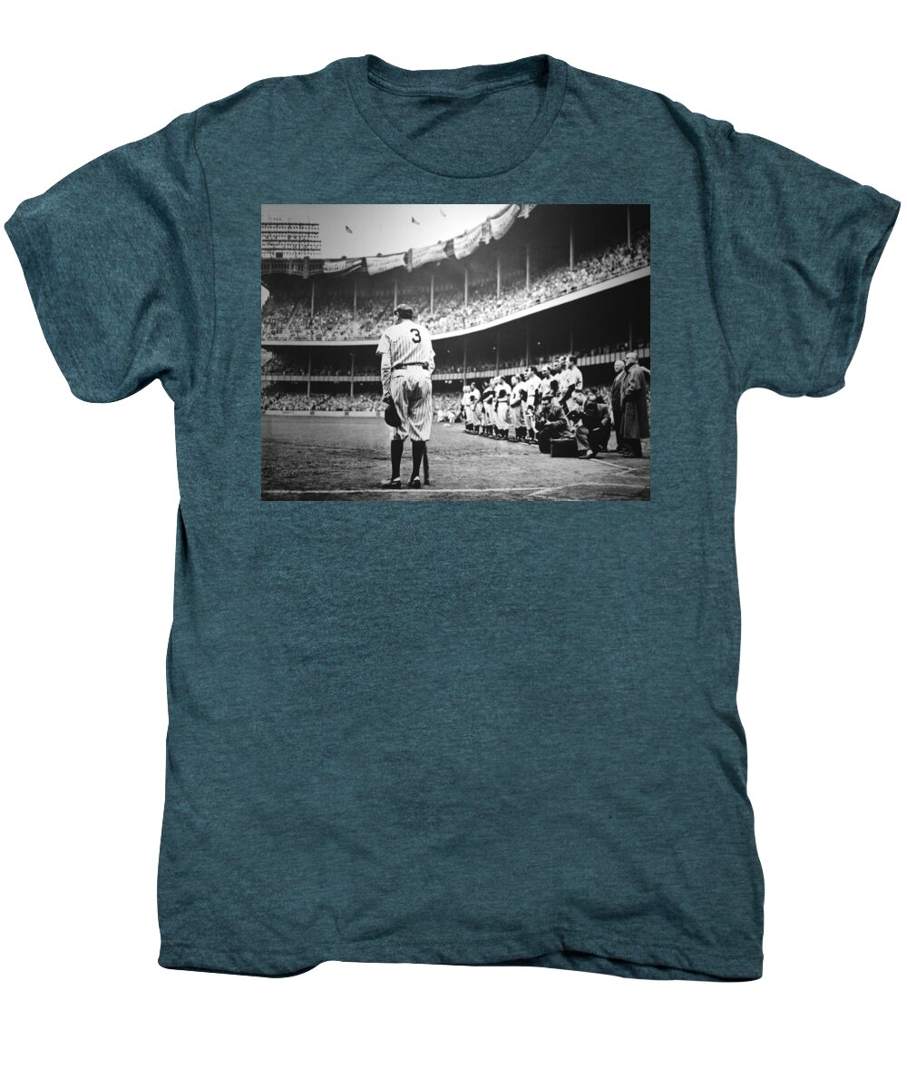Babe Men's Premium T-Shirt featuring the photograph Babe Ruth Poster by Gianfranco Weiss