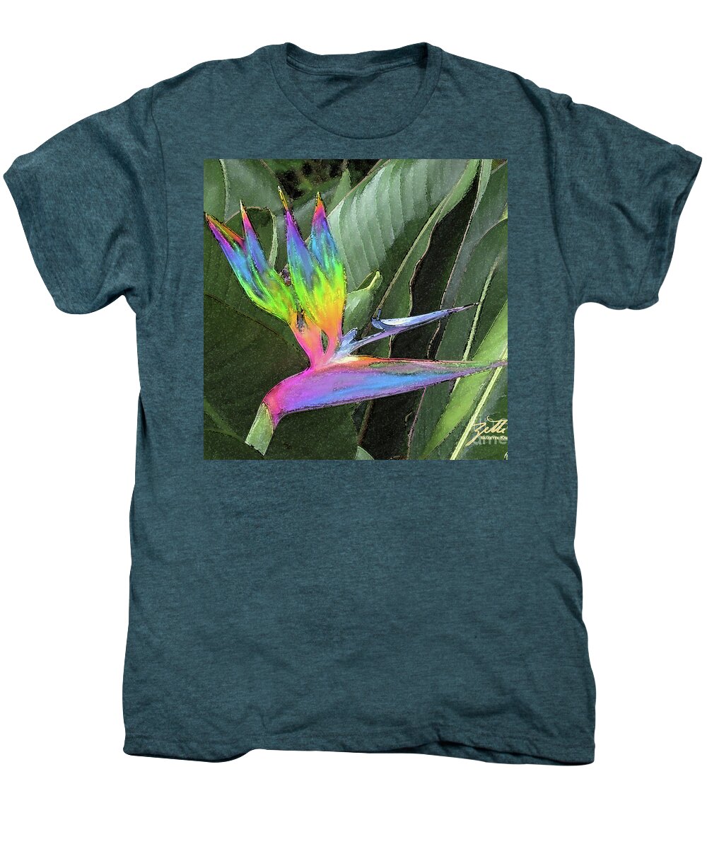 Bird Of Paradise Men's Premium T-Shirt featuring the photograph Bird ow Paradise by Suzette Kallen