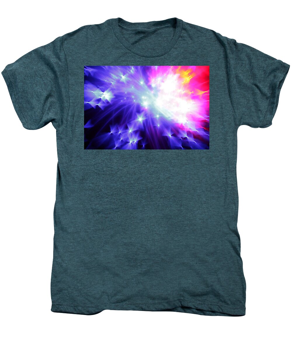 Abstract Men's Premium T-Shirt featuring the photograph Blinded by the Light by Dazzle Zazz