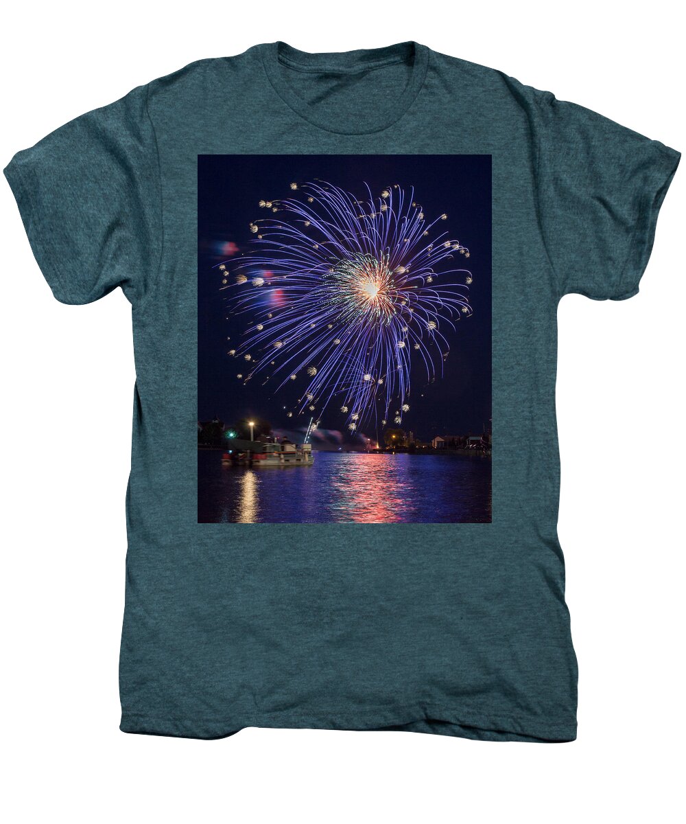 Bill Pevlor Men's Premium T-Shirt featuring the photograph Burst of Blue by Bill Pevlor