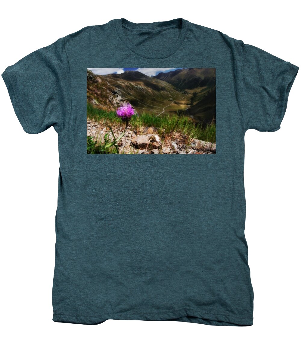 A Look Through Lens Men's Premium T-Shirt featuring the photograph Centaurea by Roberto Pagani