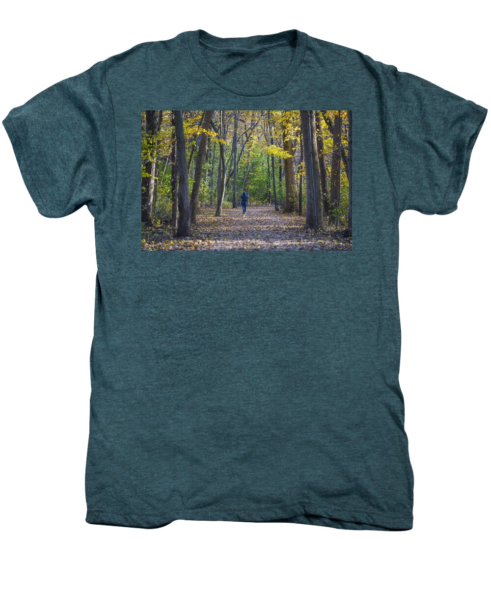 Fall Men's Premium T-Shirt featuring the photograph Come For a Walk by Sebastian Musial