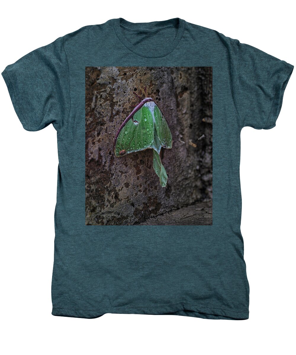 Luna Moth Men's Premium T-Shirt featuring the photograph Down on the Corner by Sue Capuano