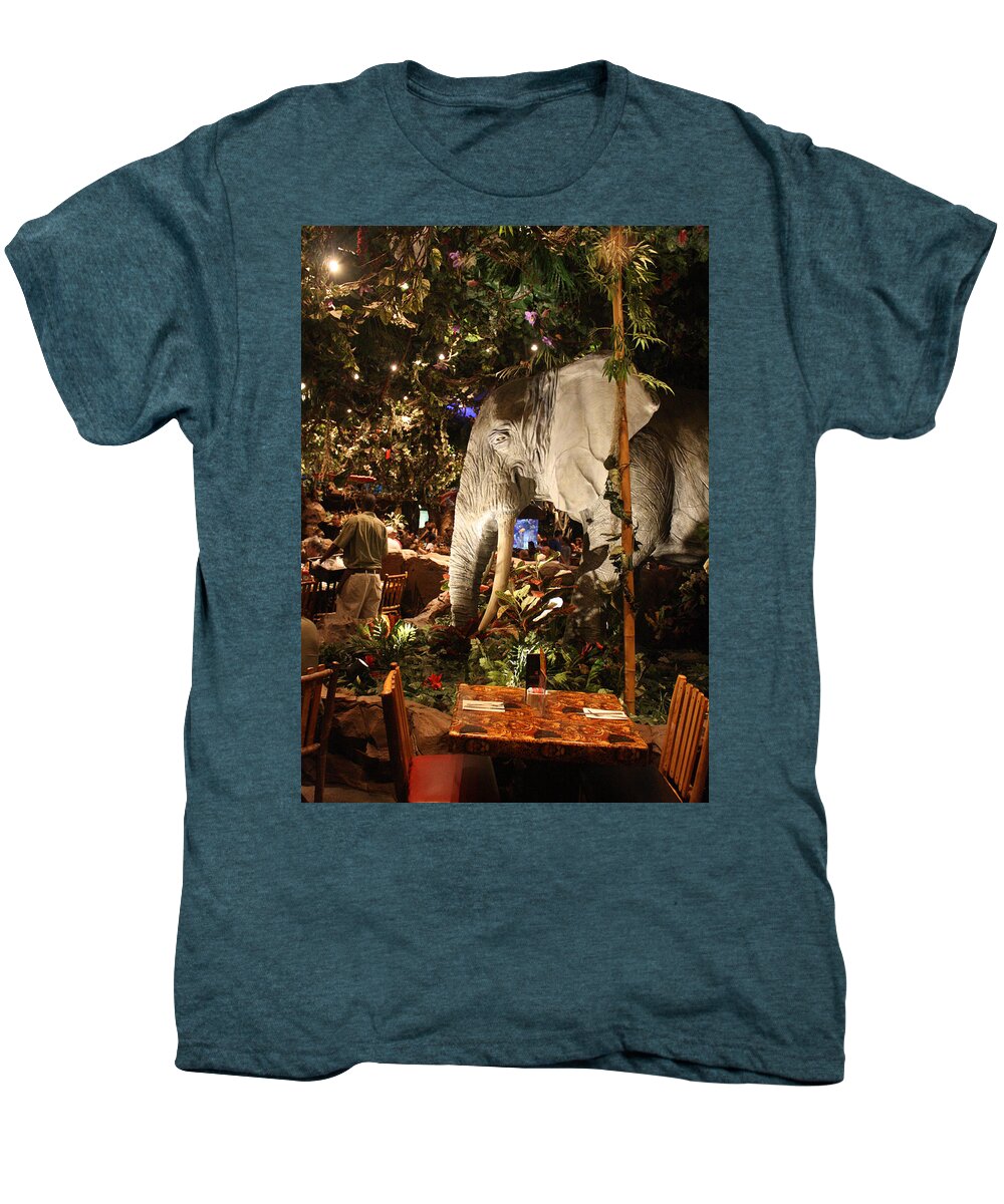 Walt Disney Men's Premium T-Shirt featuring the photograph Elephant For Tea by David Nicholls