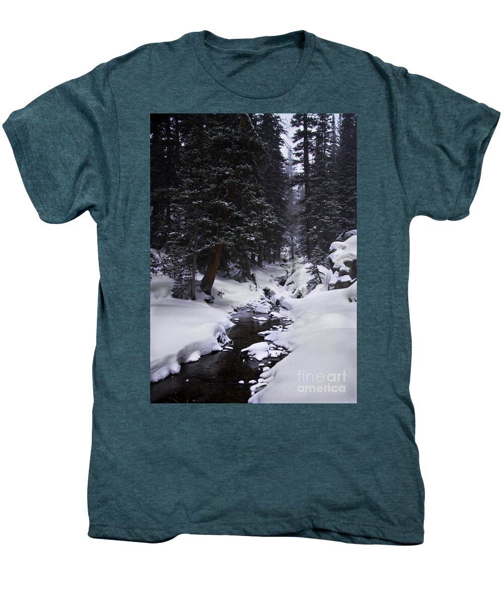 Landscape Men's Premium T-Shirt featuring the photograph Follow the Creek by Steven Reed