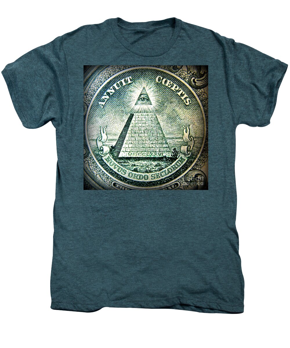 Freemason Men's Premium T-Shirt featuring the photograph Freemason Symbol and Quote by Renee Trenholm