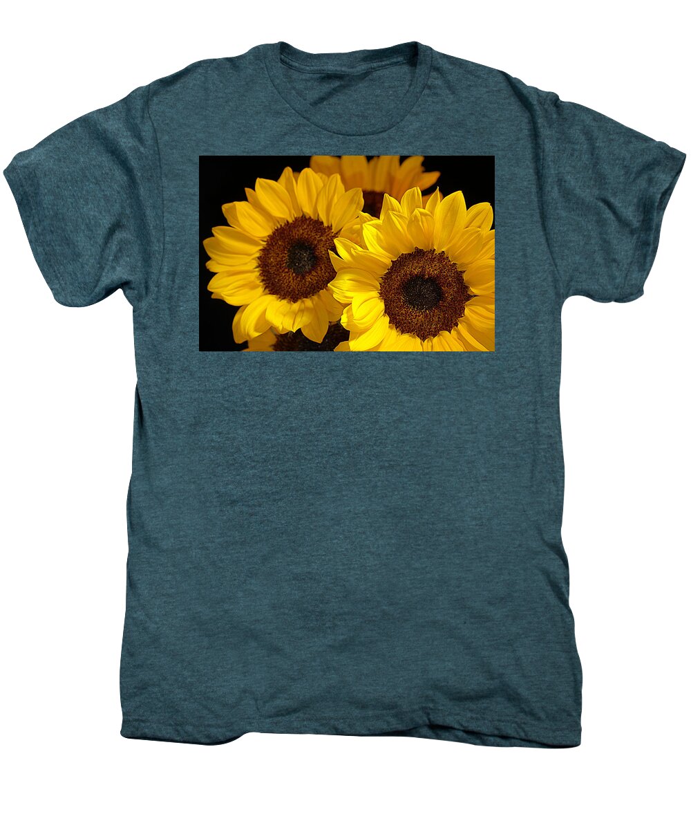 Sunflowers Men's Premium T-Shirt featuring the photograph Hope And Happiness... by Tanya Tanski