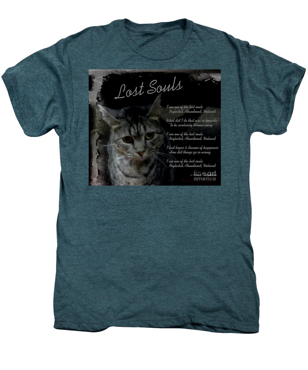 Cat Men's Premium T-Shirt featuring the photograph Lost Souls by Renee Trenholm