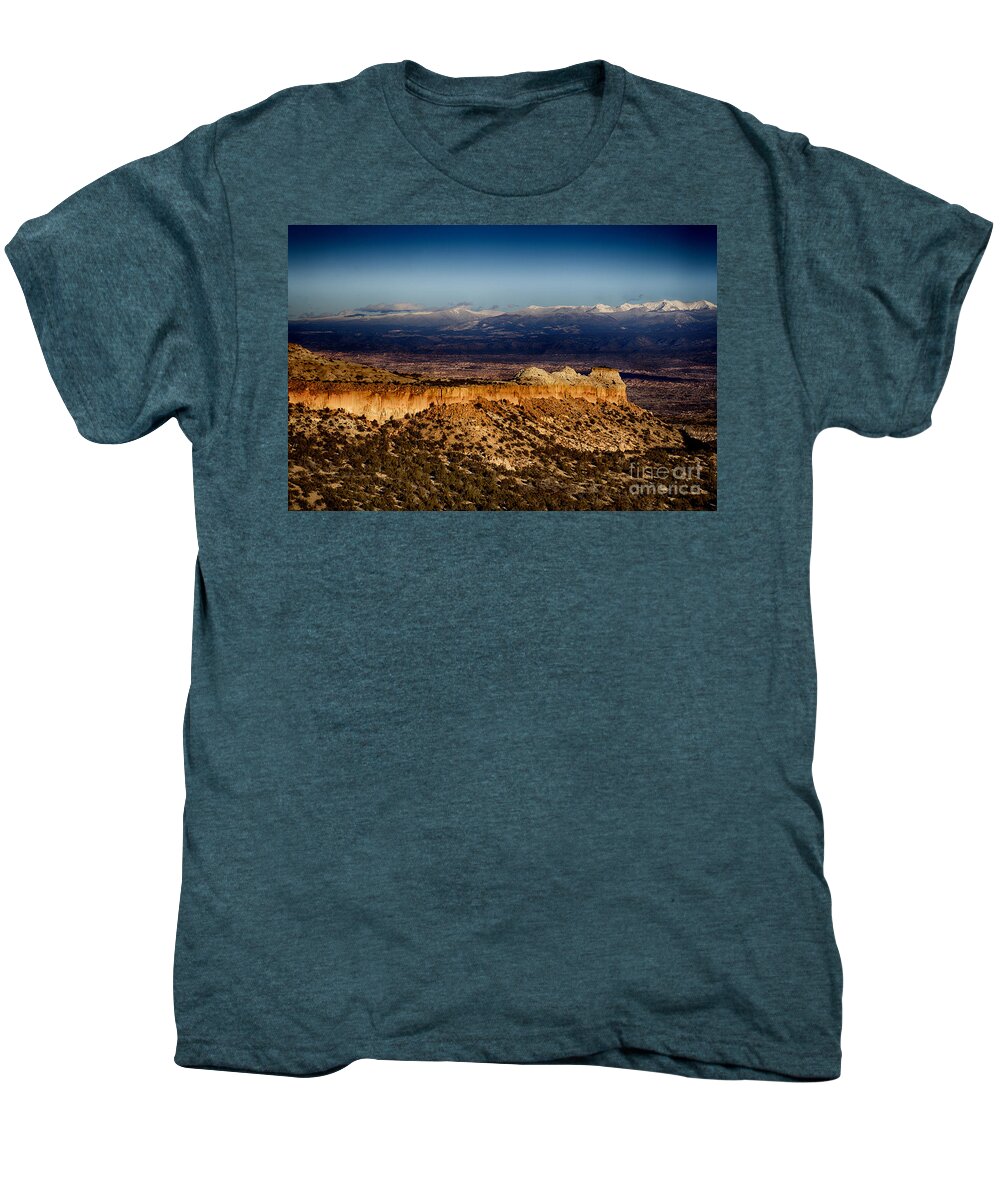 Mountains Men's Premium T-Shirt featuring the photograph Mountains at Senator Clinton P. Anderson Scenic Route Overlook by Douglas Barnard