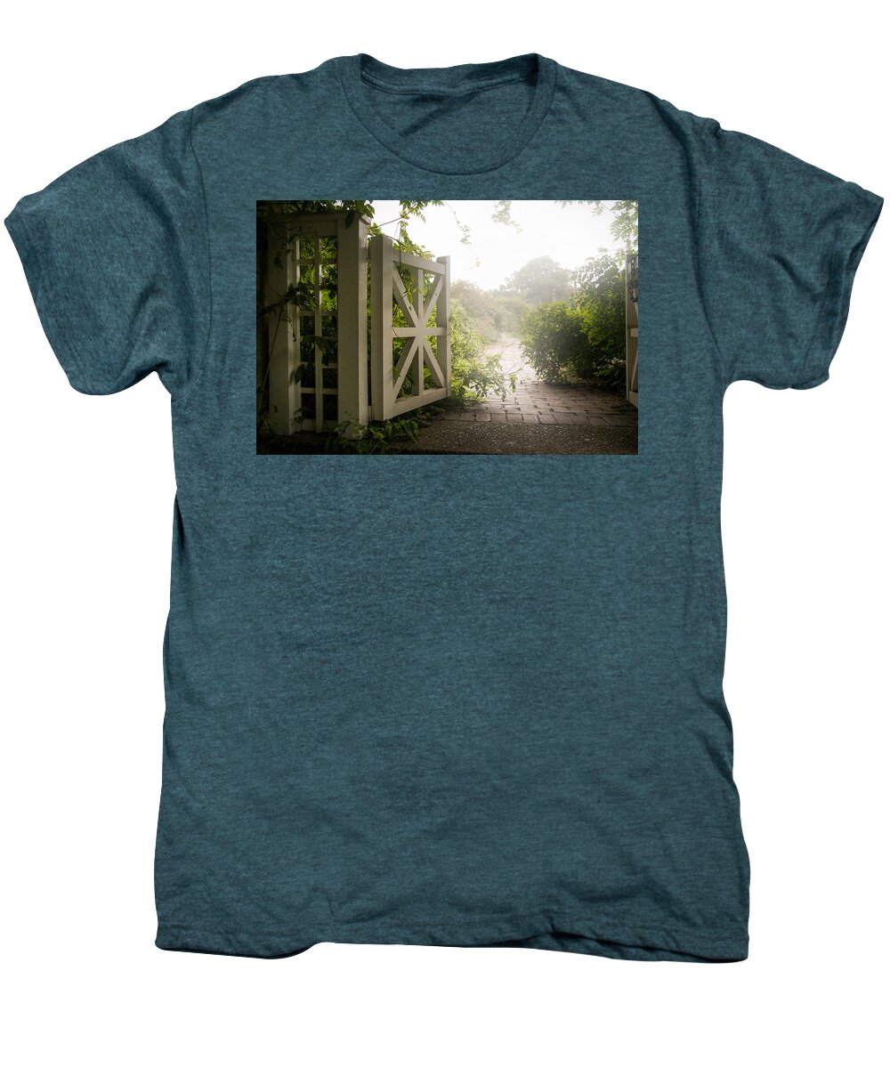 Garden Men's Premium T-Shirt featuring the photograph Mystic garden - A wonderful and magical place by Gary Heller