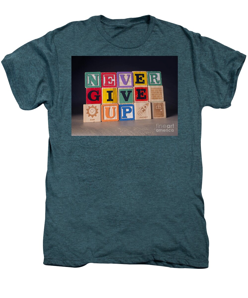Never Give Up Men's Premium T-Shirt featuring the photograph Never Give Up by Art Whitton