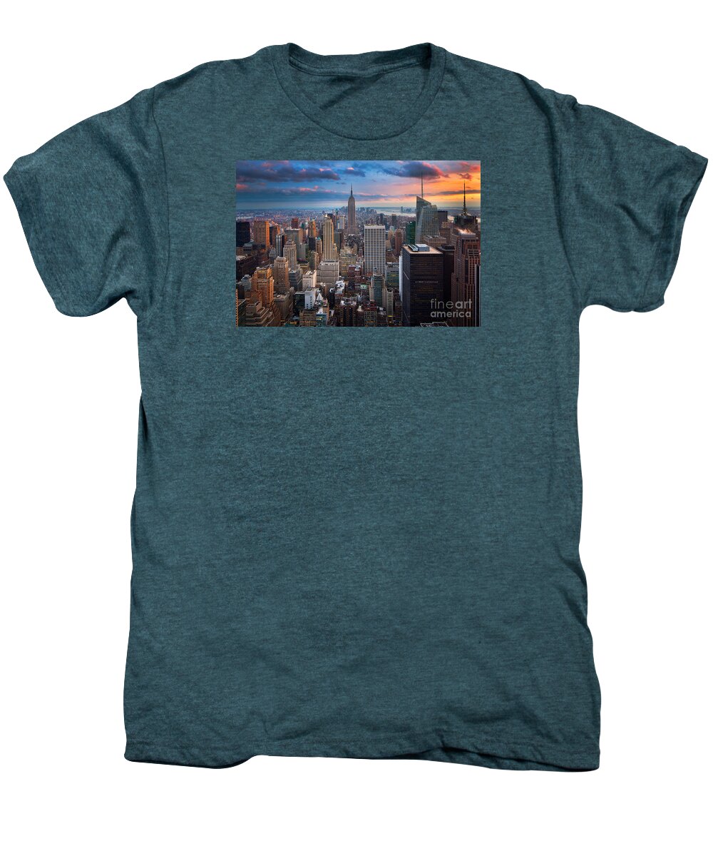 America Men's Premium T-Shirt featuring the photograph New York New York by Inge Johnsson