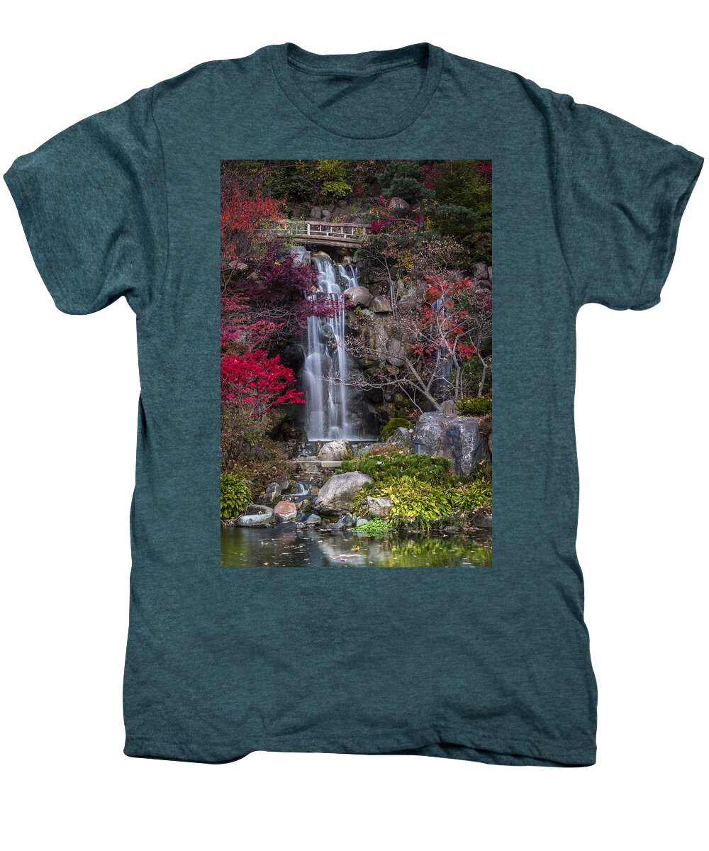 Waterfall Men's Premium T-Shirt featuring the photograph Nishi No Taki by Sebastian Musial