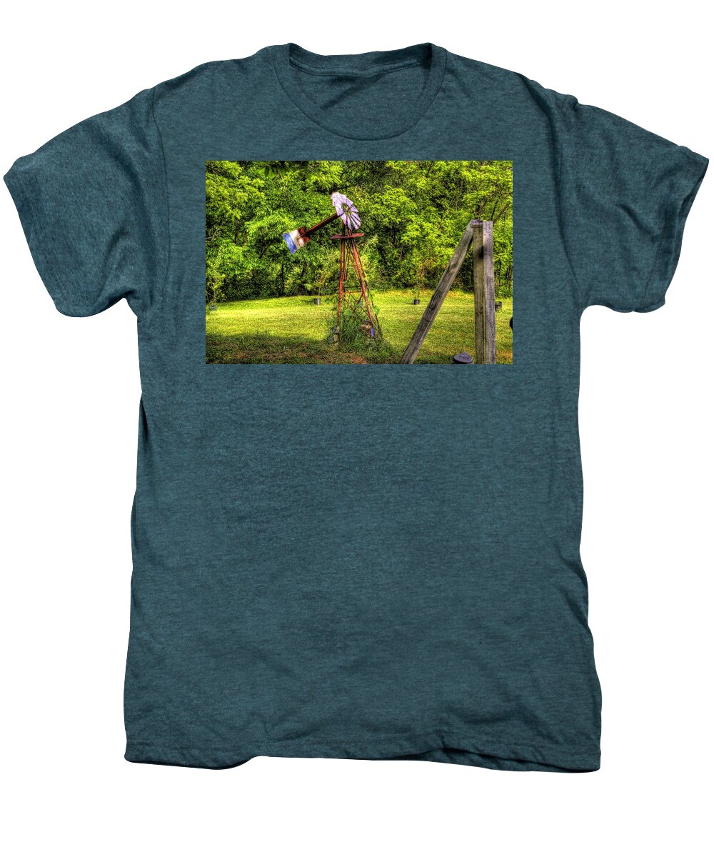 Wind Men's Premium T-Shirt featuring the photograph Old Windmill by Jonny D