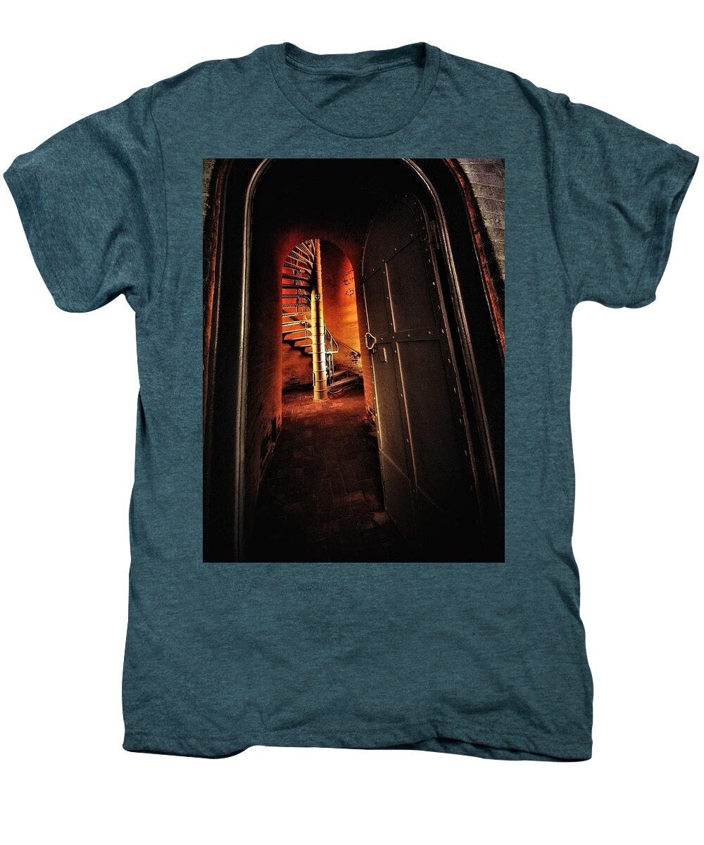 Doors Men's Premium T-Shirt featuring the photograph Open Sez Me by Robert McCubbin