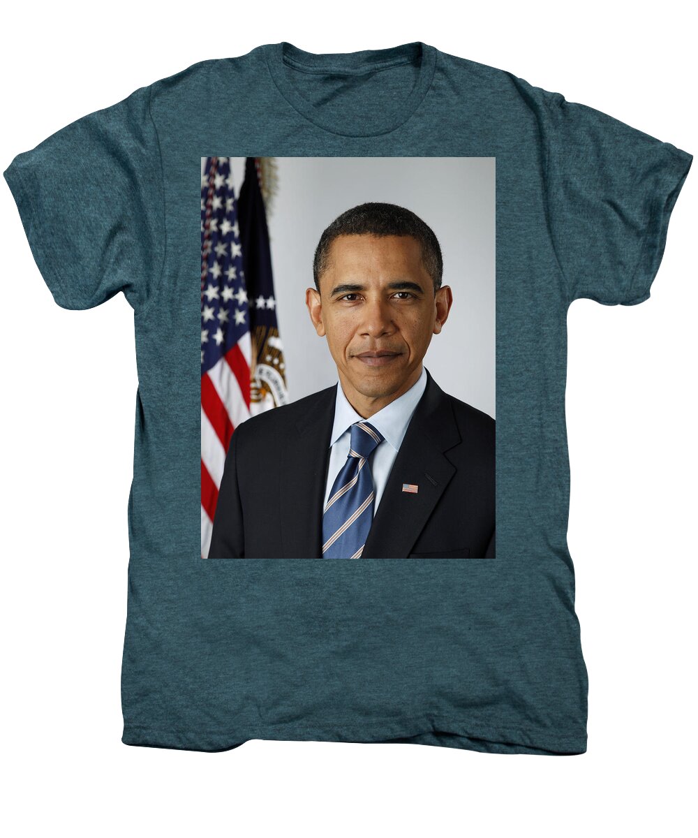 Obama Men's Premium T-Shirt featuring the digital art President Barack Obama by Pete Souza