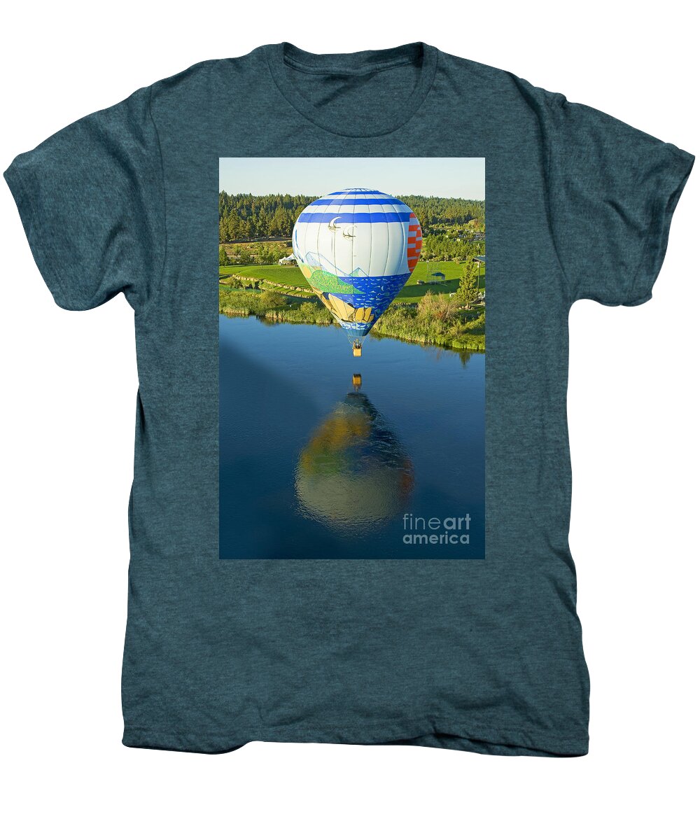 Pacific Men's Premium T-Shirt featuring the photograph Reflections Over The Dechutes by Nick Boren