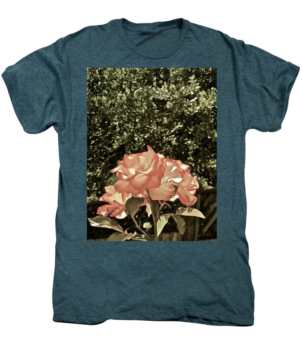 Flowers Men's Premium T-Shirt featuring the photograph Rose 55 by Pamela Cooper