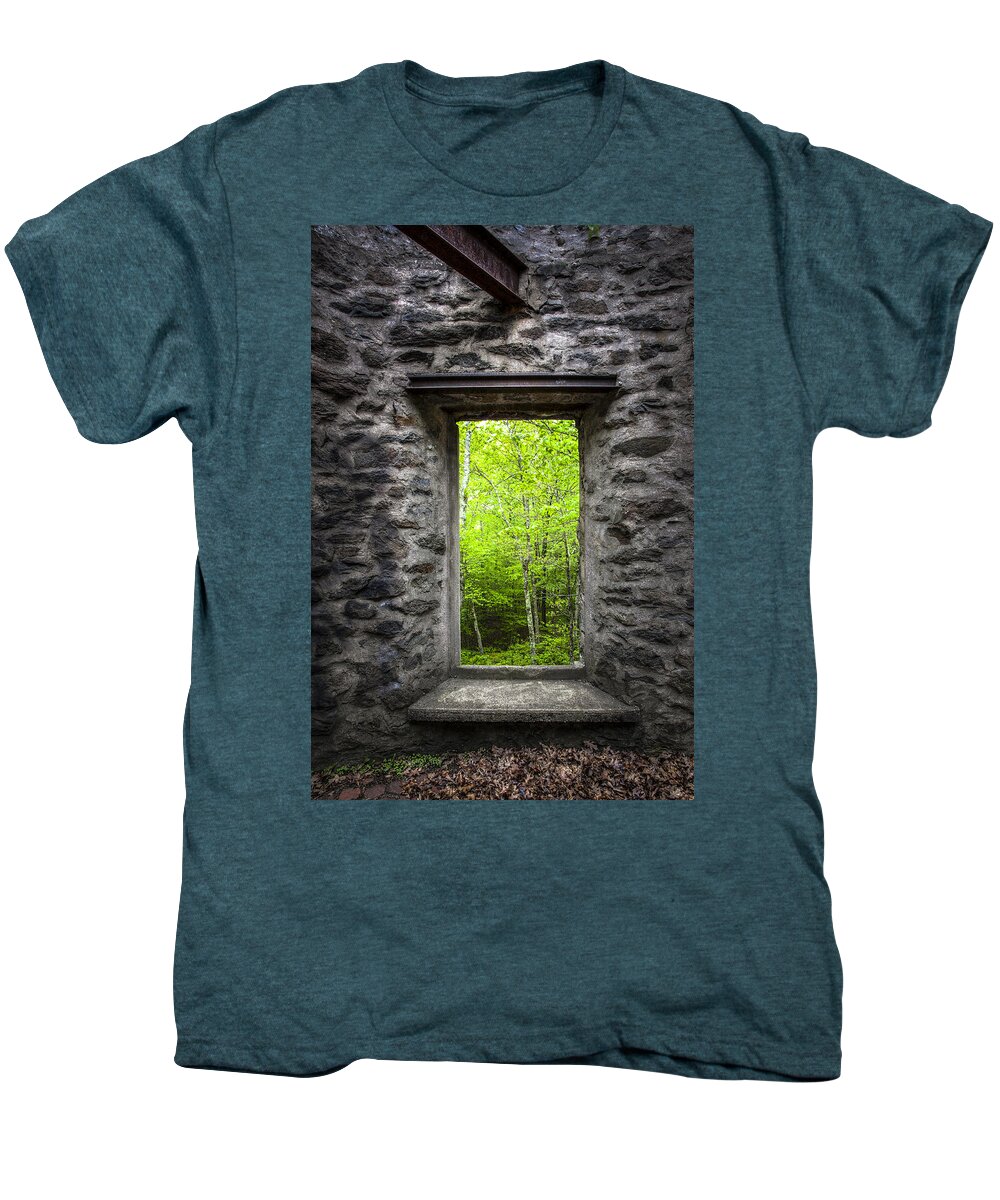 Cunningham Tower Men's Premium T-Shirt featuring the photograph Spring within Cunningham Tower by Gary Heller