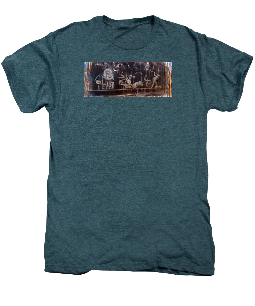 Acrylic Men's Premium T-Shirt featuring the painting Stage by Josh Hertzenberg