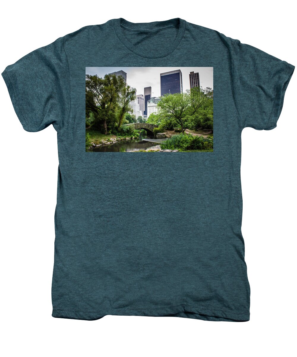 Central Park Men's Premium T-Shirt featuring the photograph Summer in Central Park by Sara Frank