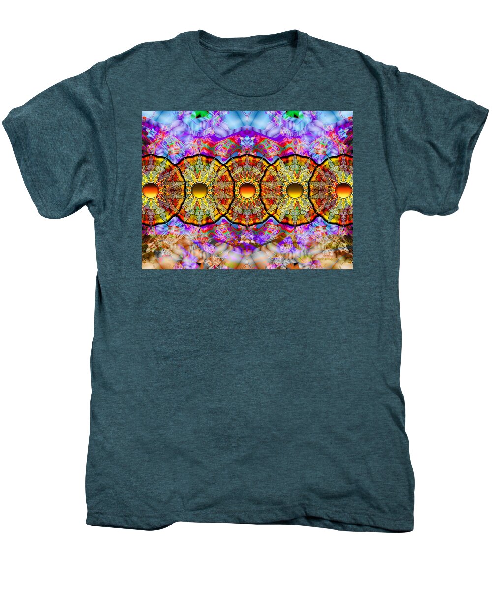 Sun Men's Premium T-Shirt featuring the digital art Sunset Grove- by Robert Orinski