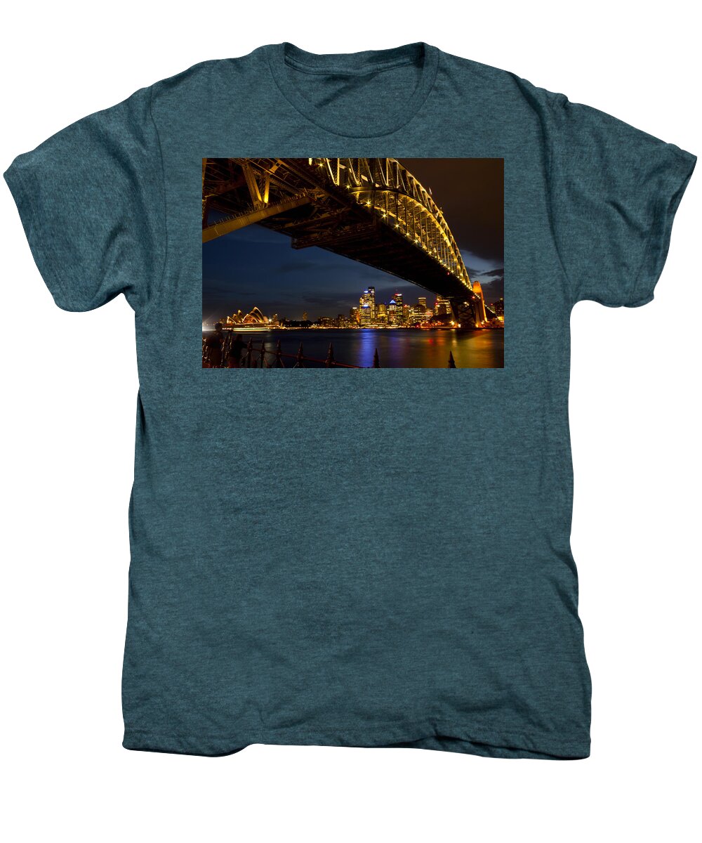 Harbour Men's Premium T-Shirt featuring the photograph Sydney Harbour Bridge by Miroslava Jurcik