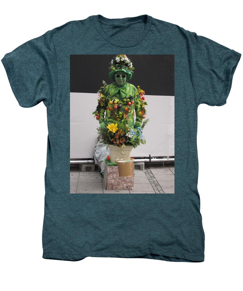 Garden Men's Premium T-Shirt featuring the photograph The Garden Lady by Pema Hou