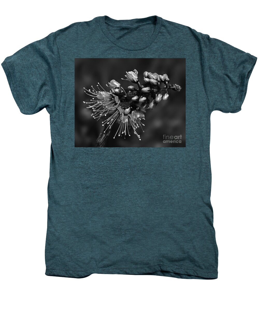 Tropical Men's Premium T-Shirt featuring the photograph Tropical flower Caesalpinia pulcherrima by Nicholas Burningham