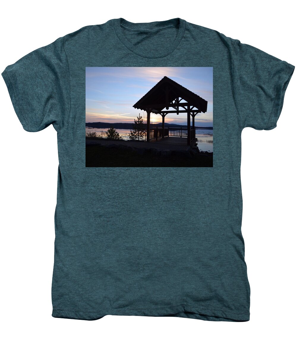 Sunset Men's Premium T-Shirt featuring the photograph Tupper Lake Sunset over Raquette Pond by Maggy Marsh