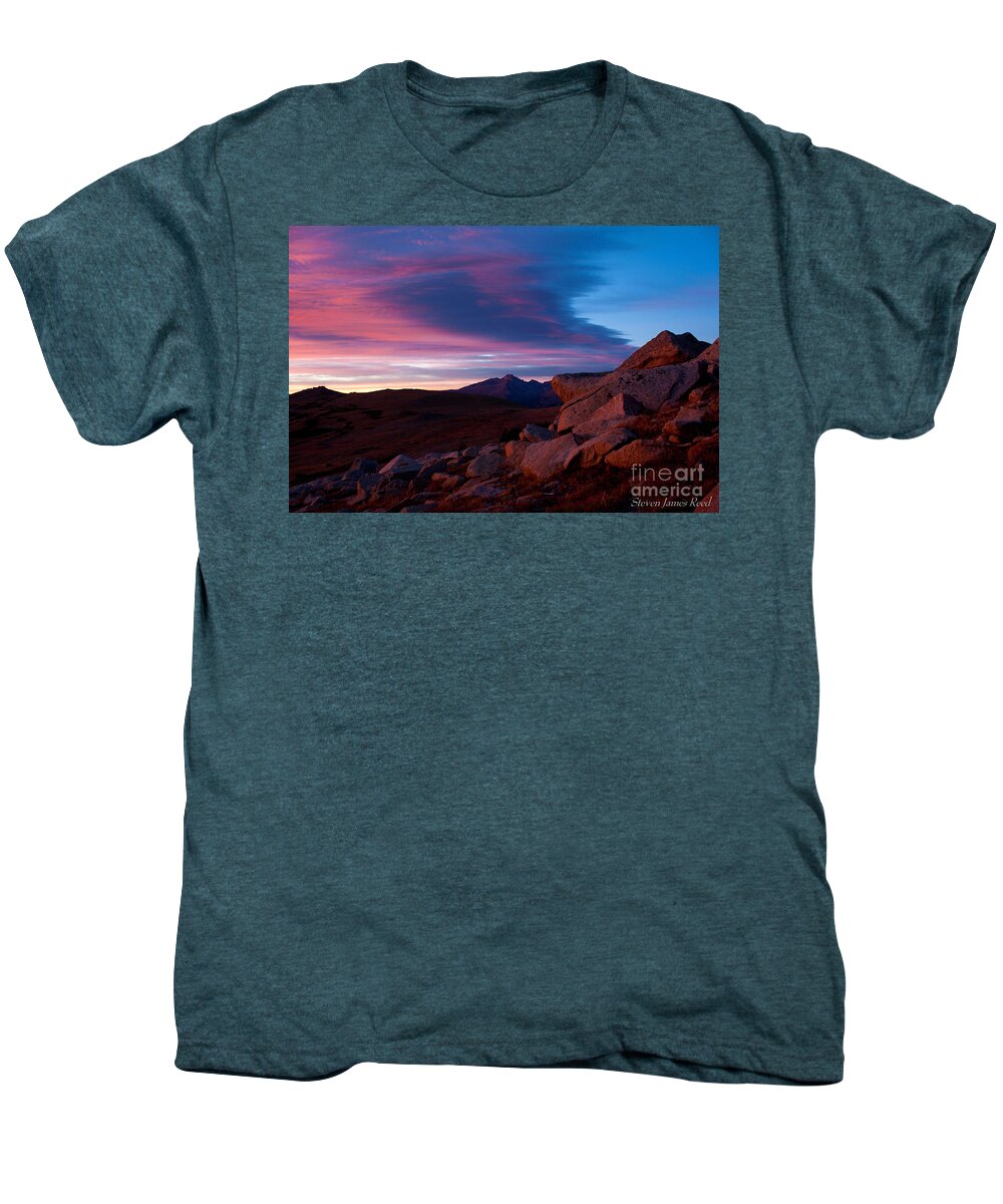 Nature Men's Premium T-Shirt featuring the photograph View to Long's Peak by Steven Reed