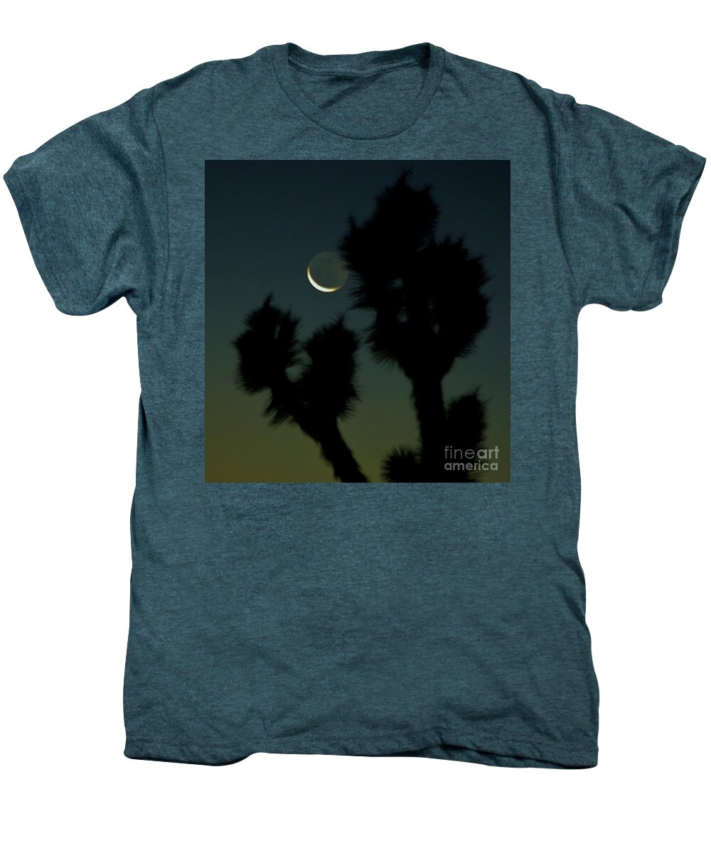 Night Men's Premium T-Shirt featuring the photograph WaninG MooN by Angela J Wright