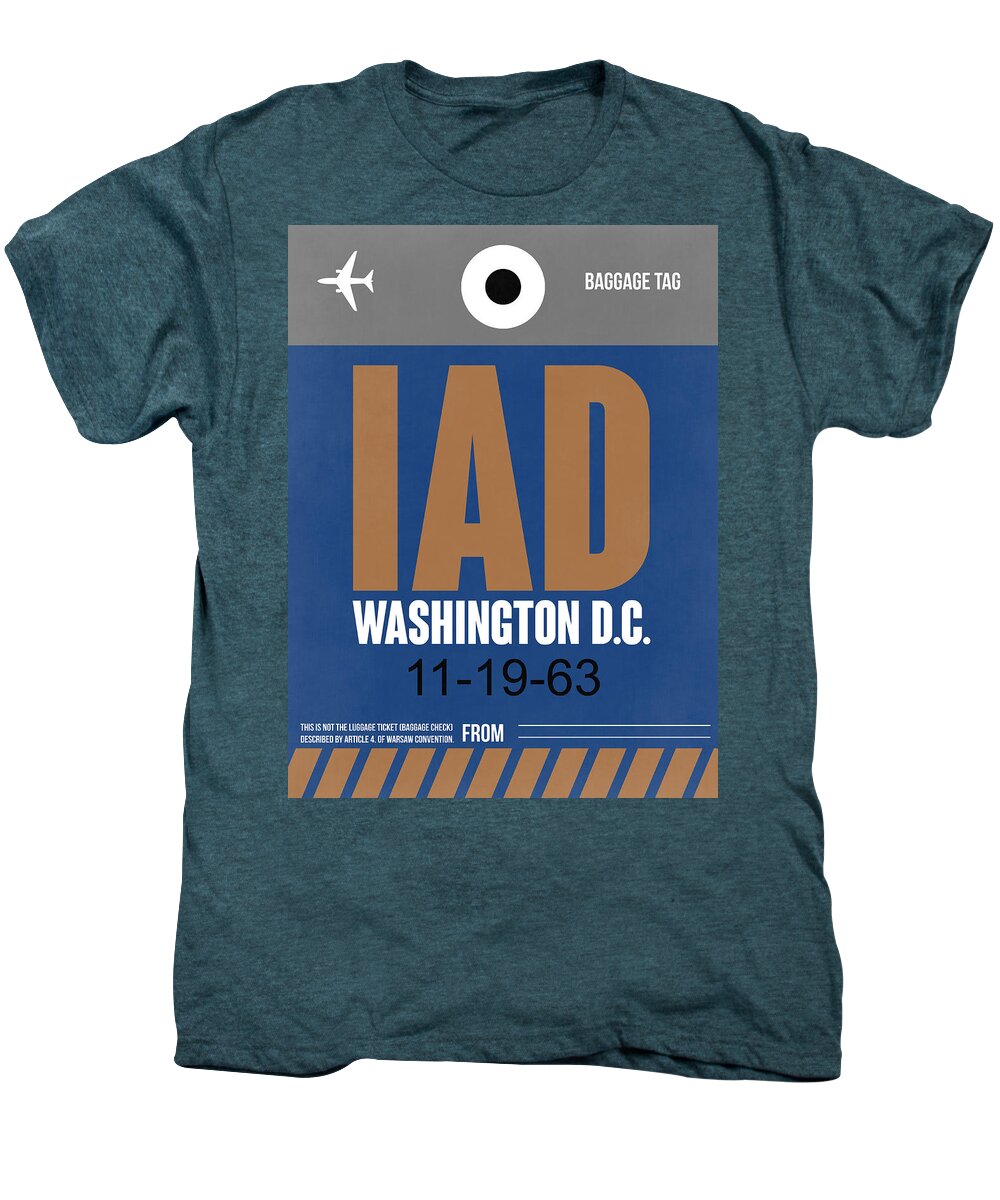 Washington D.c. Men's Premium T-Shirt featuring the digital art Washington D.C. Airport Poster 4 by Naxart Studio
