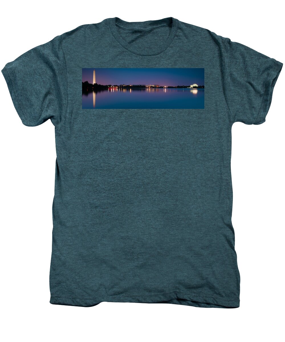 Washington Dc Men's Premium T-Shirt featuring the photograph Washington Skyline by Sebastian Musial