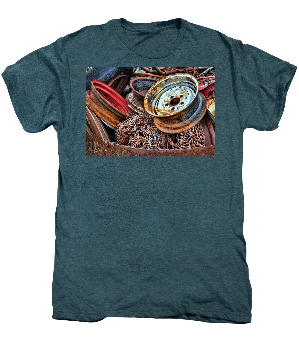 Wheel Men's Premium T-Shirt featuring the photograph Wheels by Sylvia Thornton